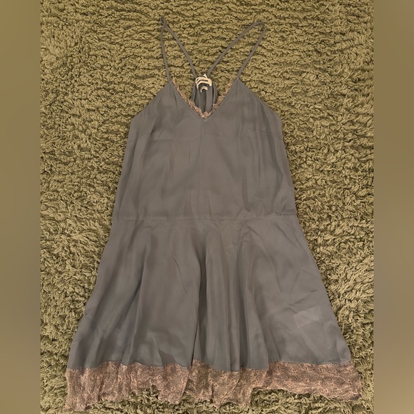 Zadig & Voltaire Blue Lace Slip Dress Slipdress Size Small - Picture 1 of 8